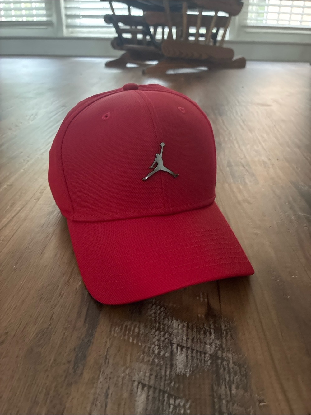 Jordan Red Jumpman Cap with Silver Logo